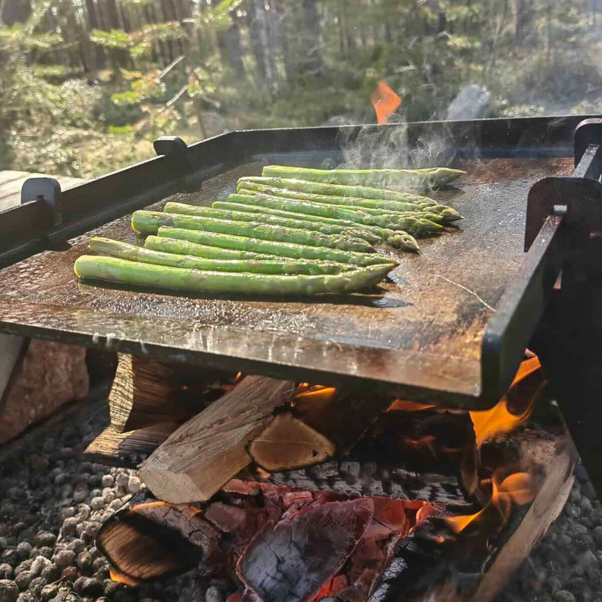 Grillplate med høye kanter