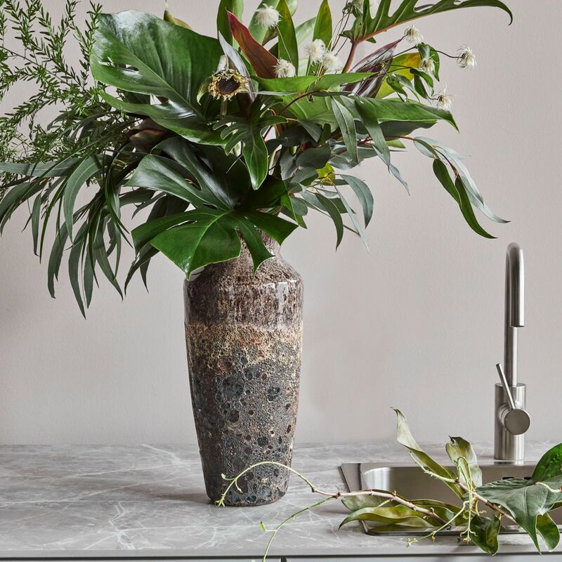 Maya vas, antik brun