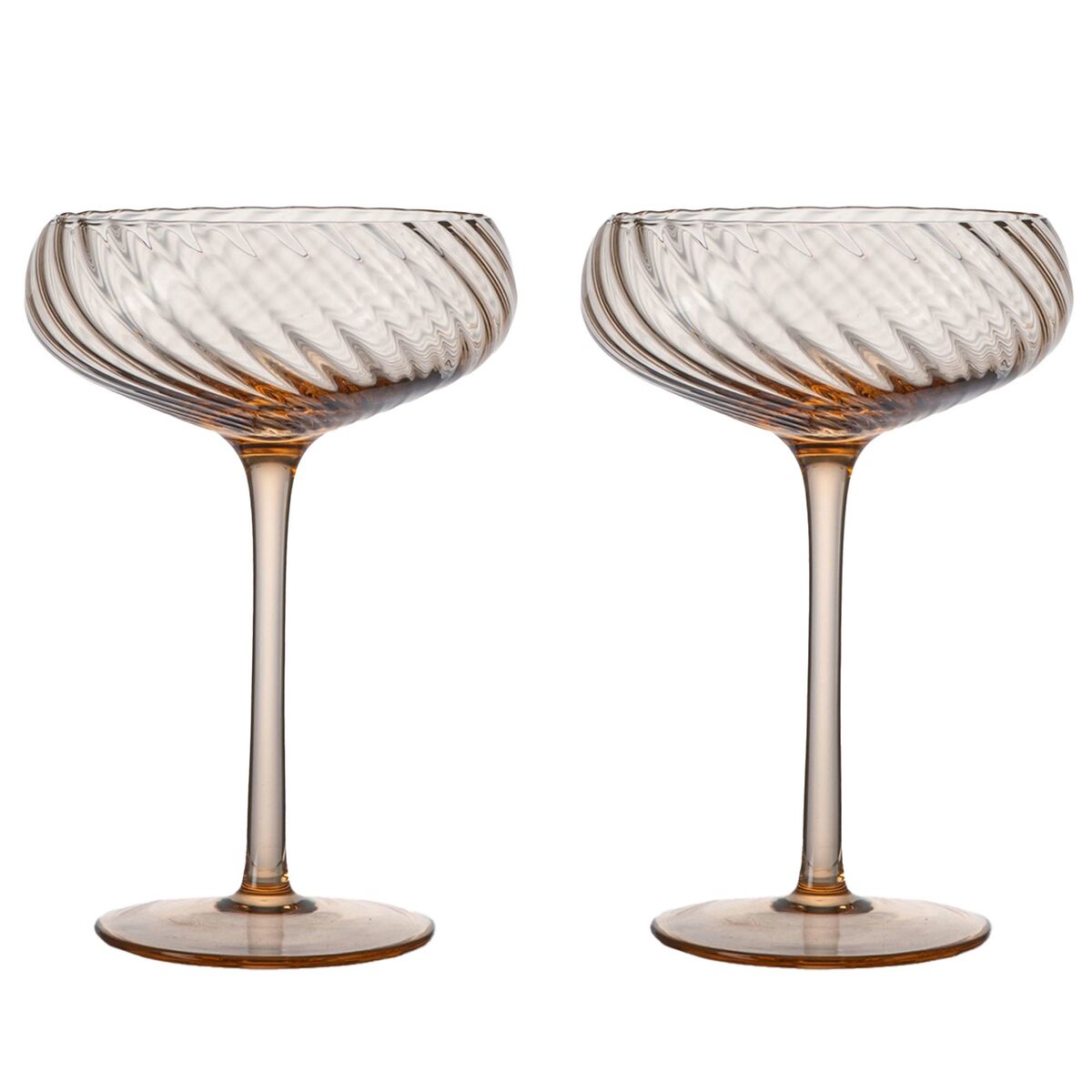Opacity champagneglas 30 cl, peach, 2-pack