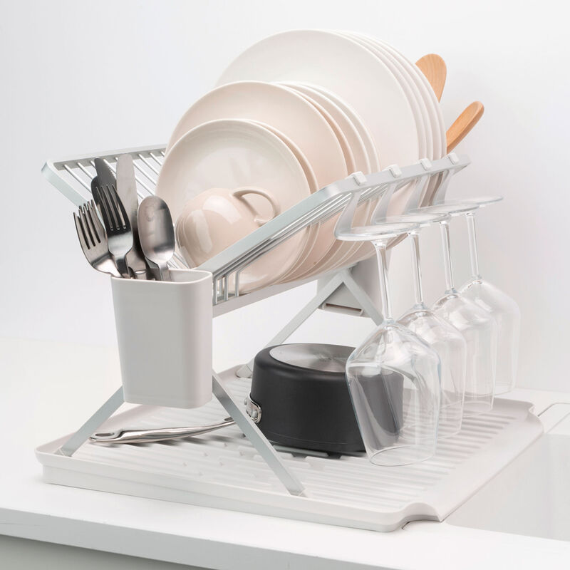 SinkSide hopfällbart diskställ XL, ljusgrå