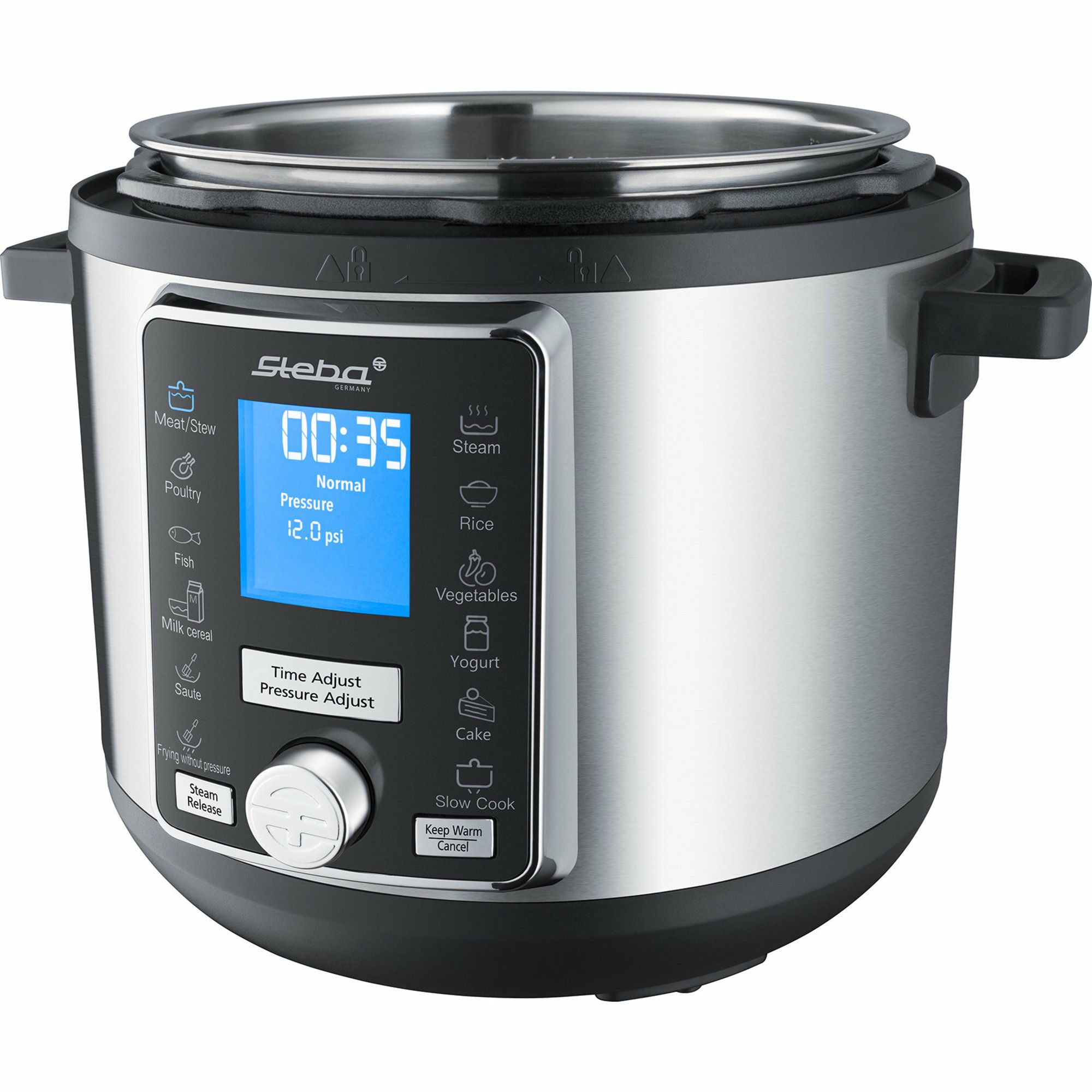 Alternativ bild 1 för Steba Tryckkokare med timer, 6 l., stål