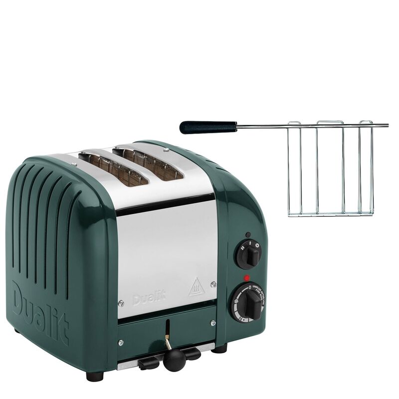 Klassinen leivänpaahdin + paahtoritilä, tummanvihreä