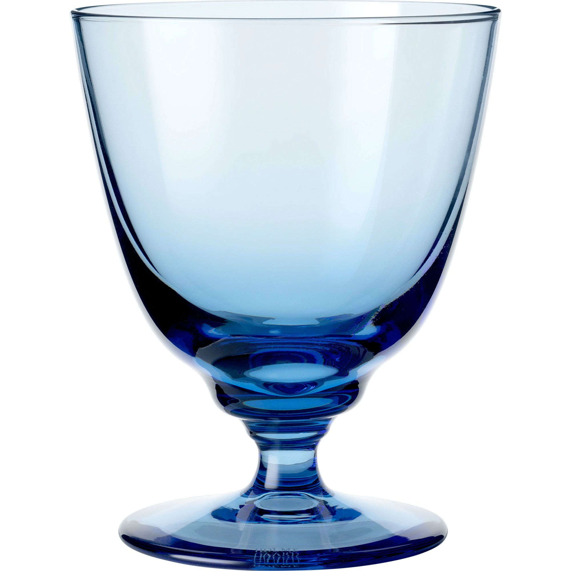 Flow vannglass på fot 35 cl., blå