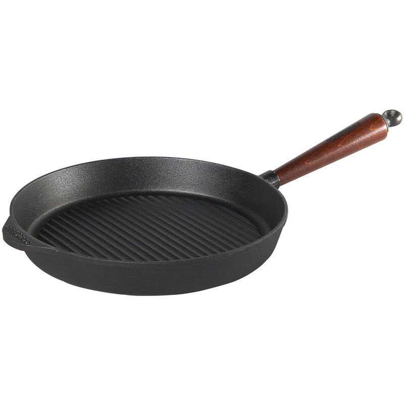 Grillpanna Gjutjärn 28 cm Trähandtag