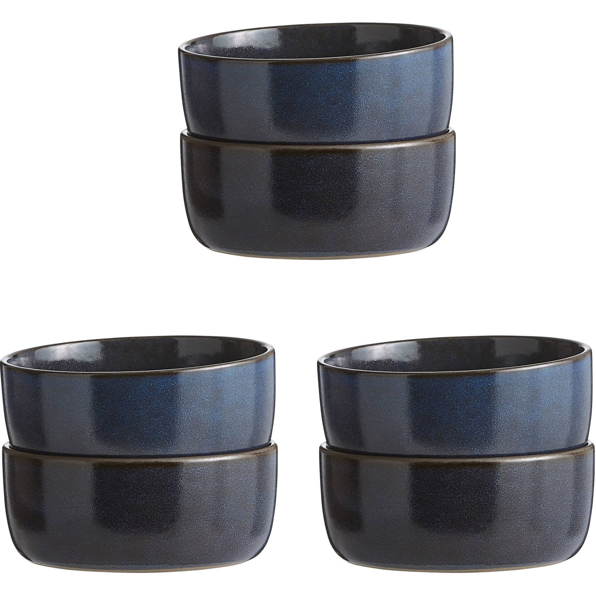 RAW dyb tallerken, midnight blue, 6 stk.