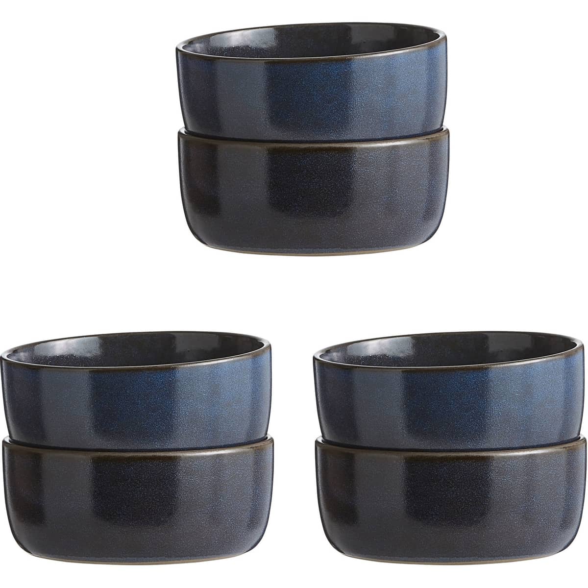 RAW dyb tallerken, midnight blue, 6 stk.