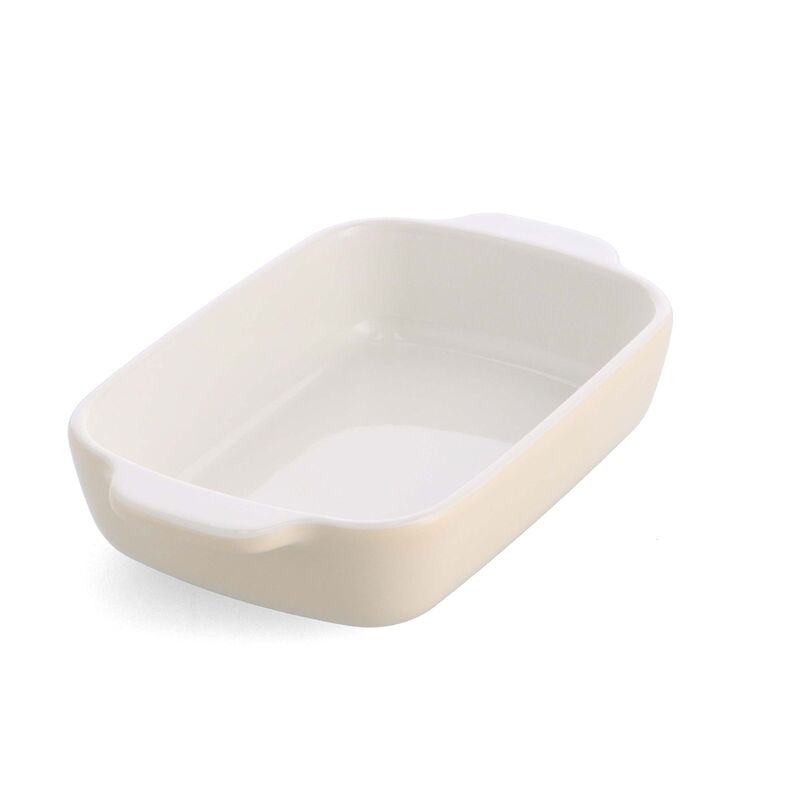 Ugnsform med lock 26x15,5x6,5 cm, creme