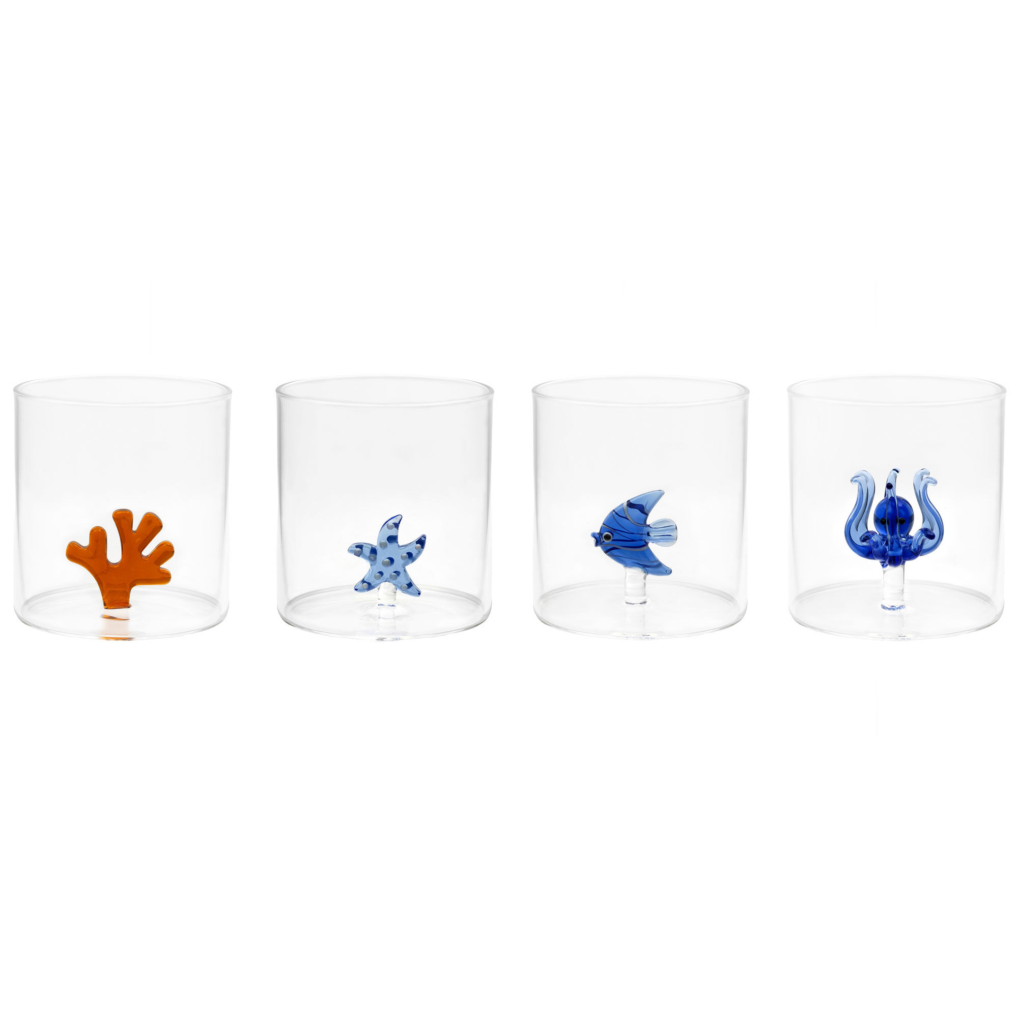 Tumblerglas 4 st, havstema