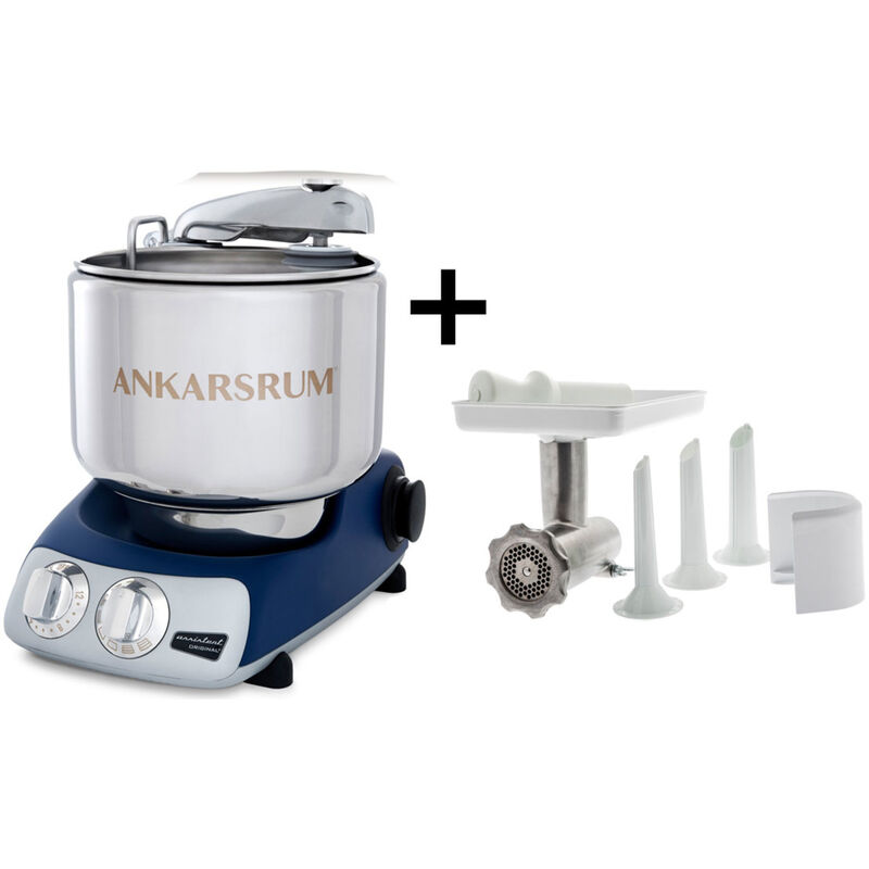 AKM 6230 kjøkkenmaskin + Kjøttkvern, royalblå