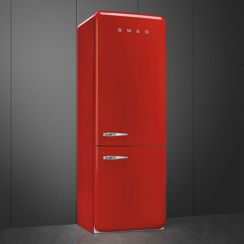 Smeg FAB38RRD6 højrehængt køle/fryser 70 cm, rød