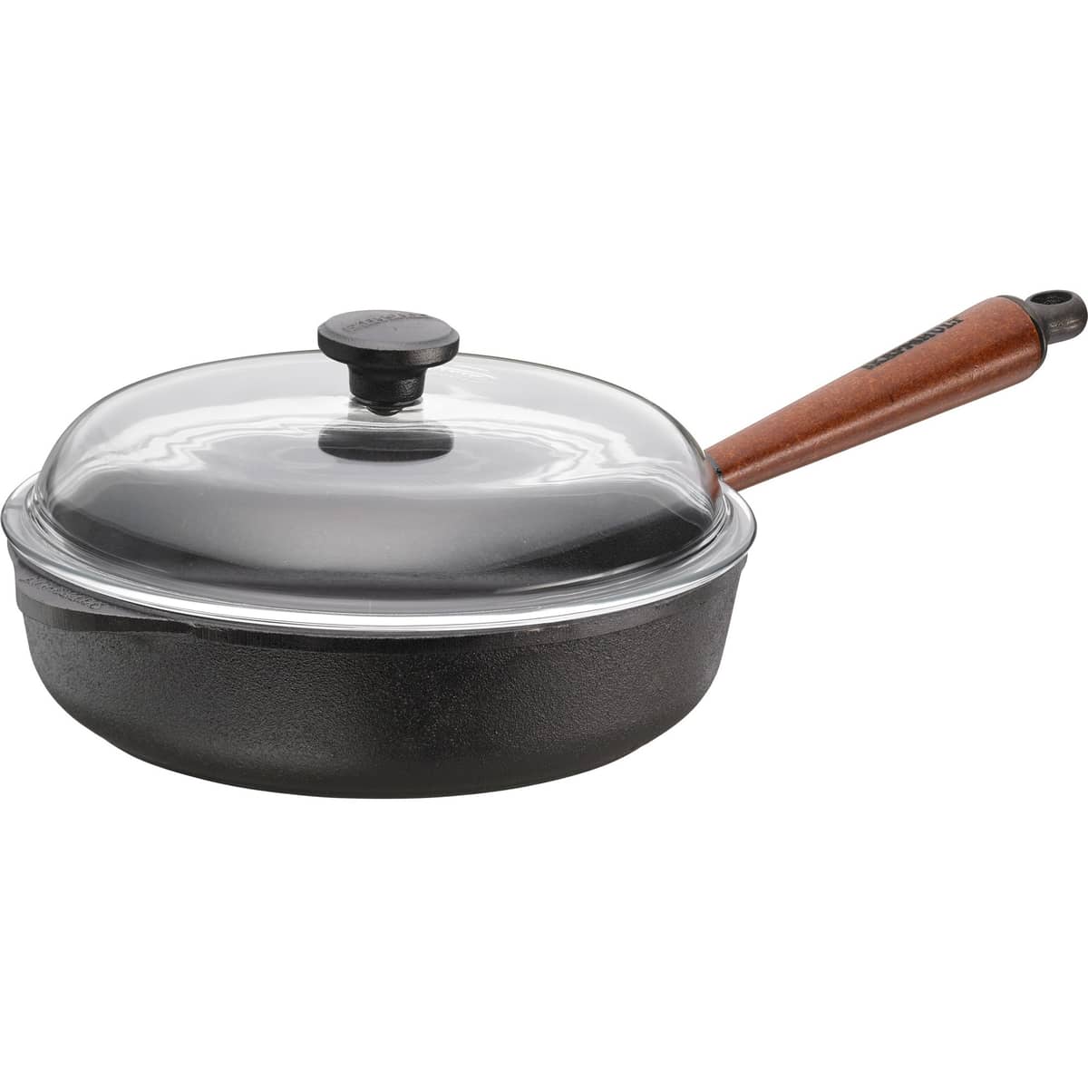 Traktörpanna 25 cm Trähandtag ochGlaslock