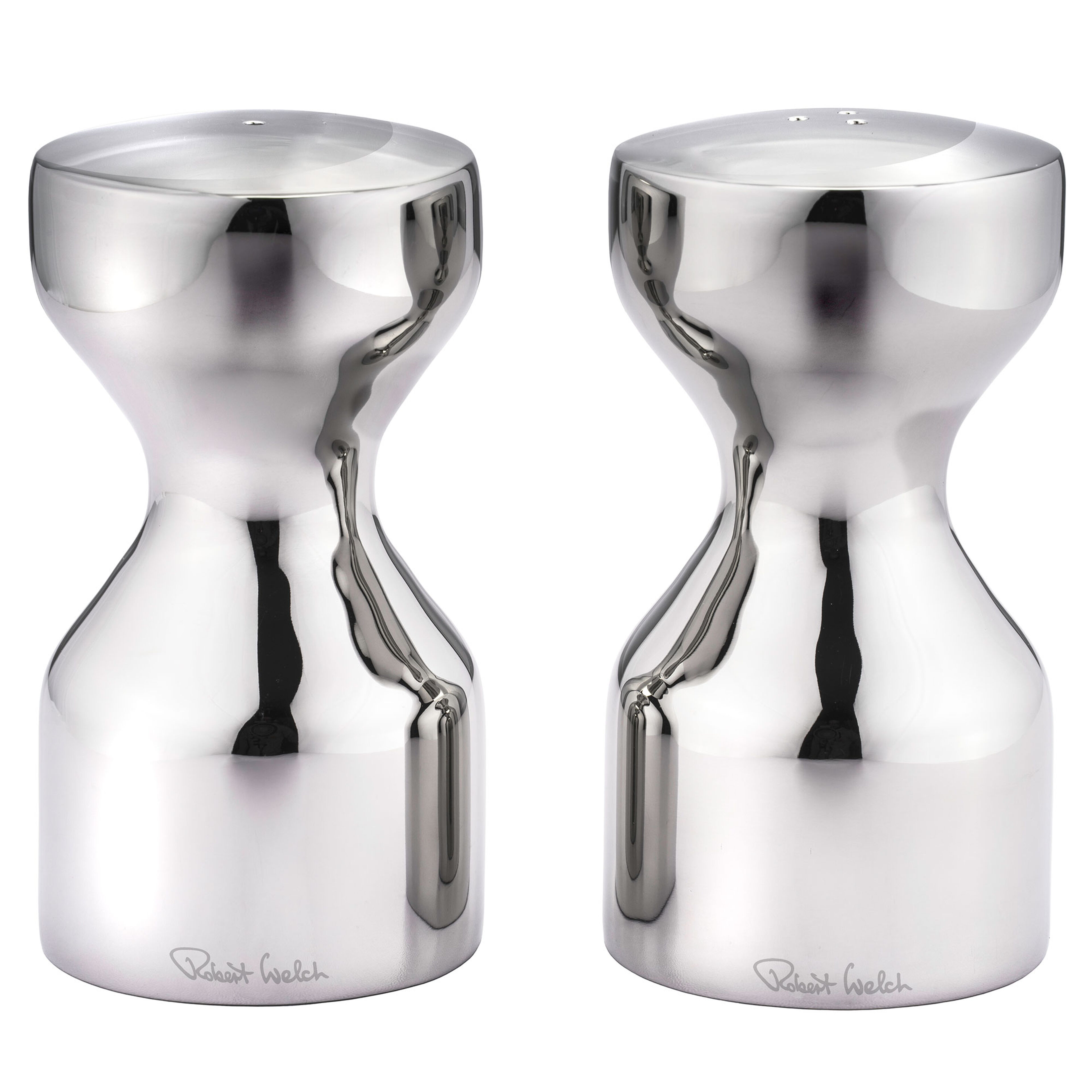 Robert Welch Limbrey Salt- og pepperbøsser, rustfritt stål