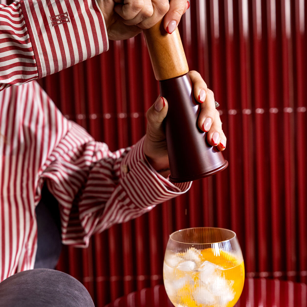 Gurken salt- och pepparkvarn medium, röd/brun