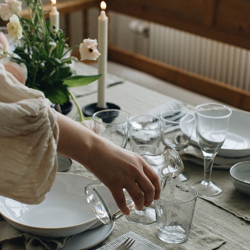 Galette vinglas høj, clear