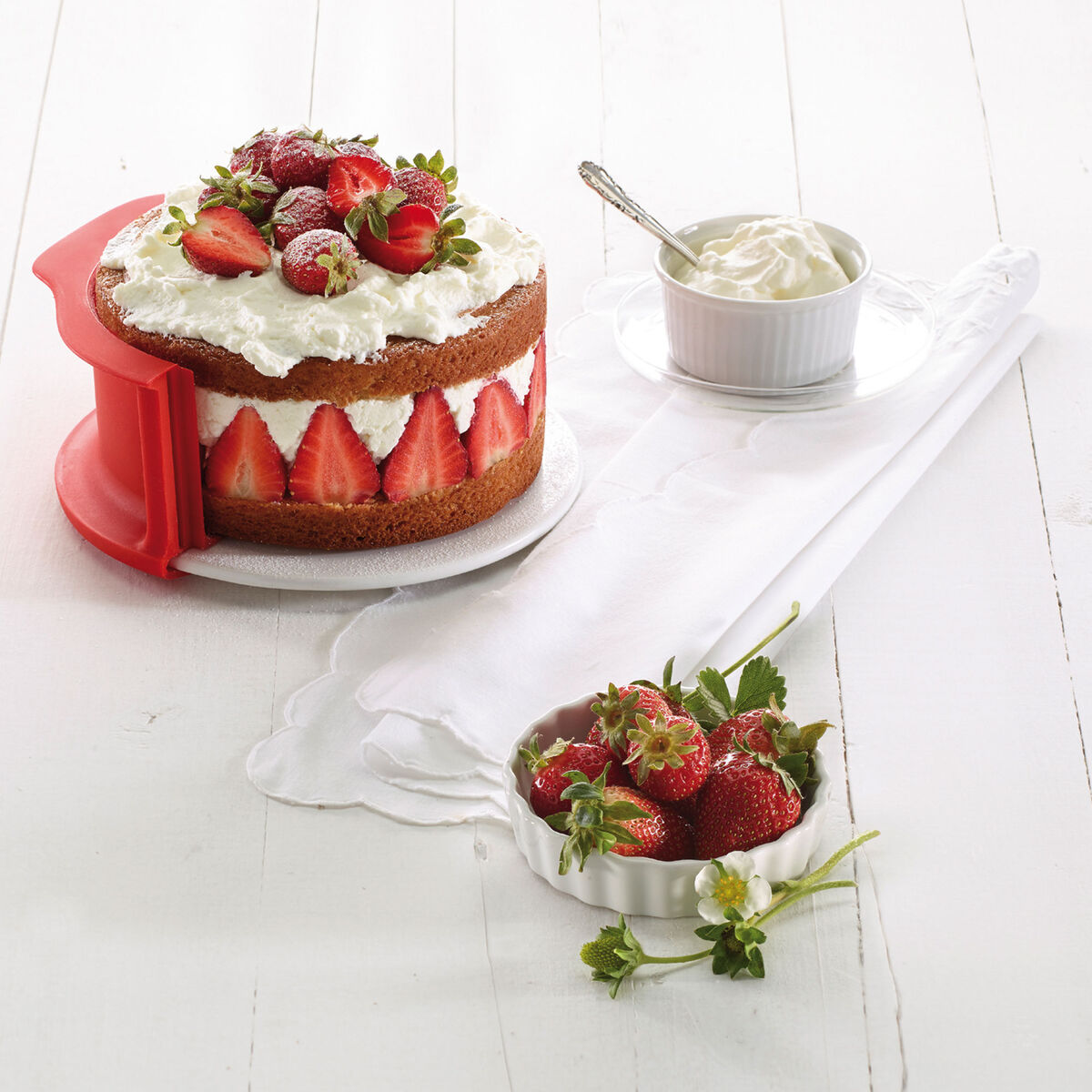 Springform med fat 15 cm, rød