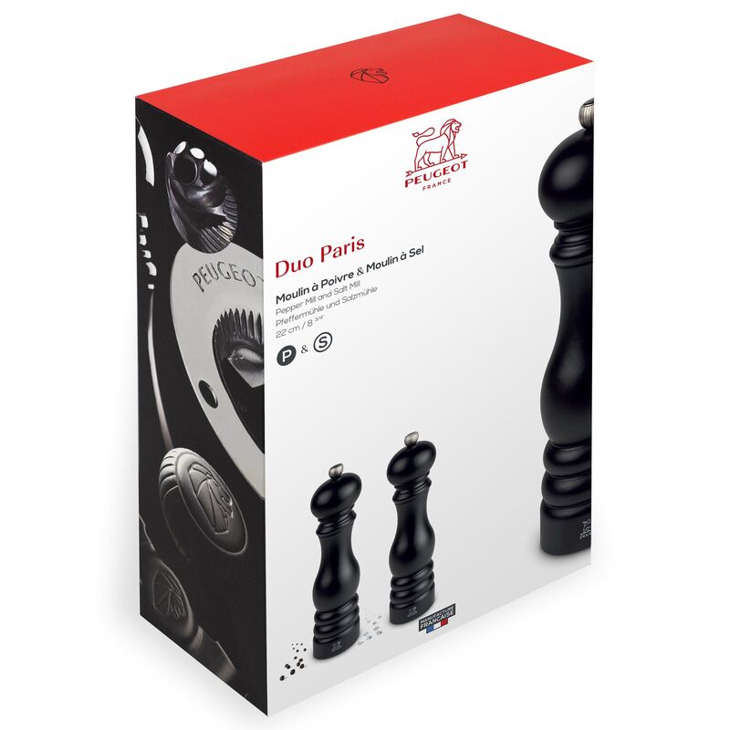 Paris Duo Salt & Peberkværn Matsort 22 cm.