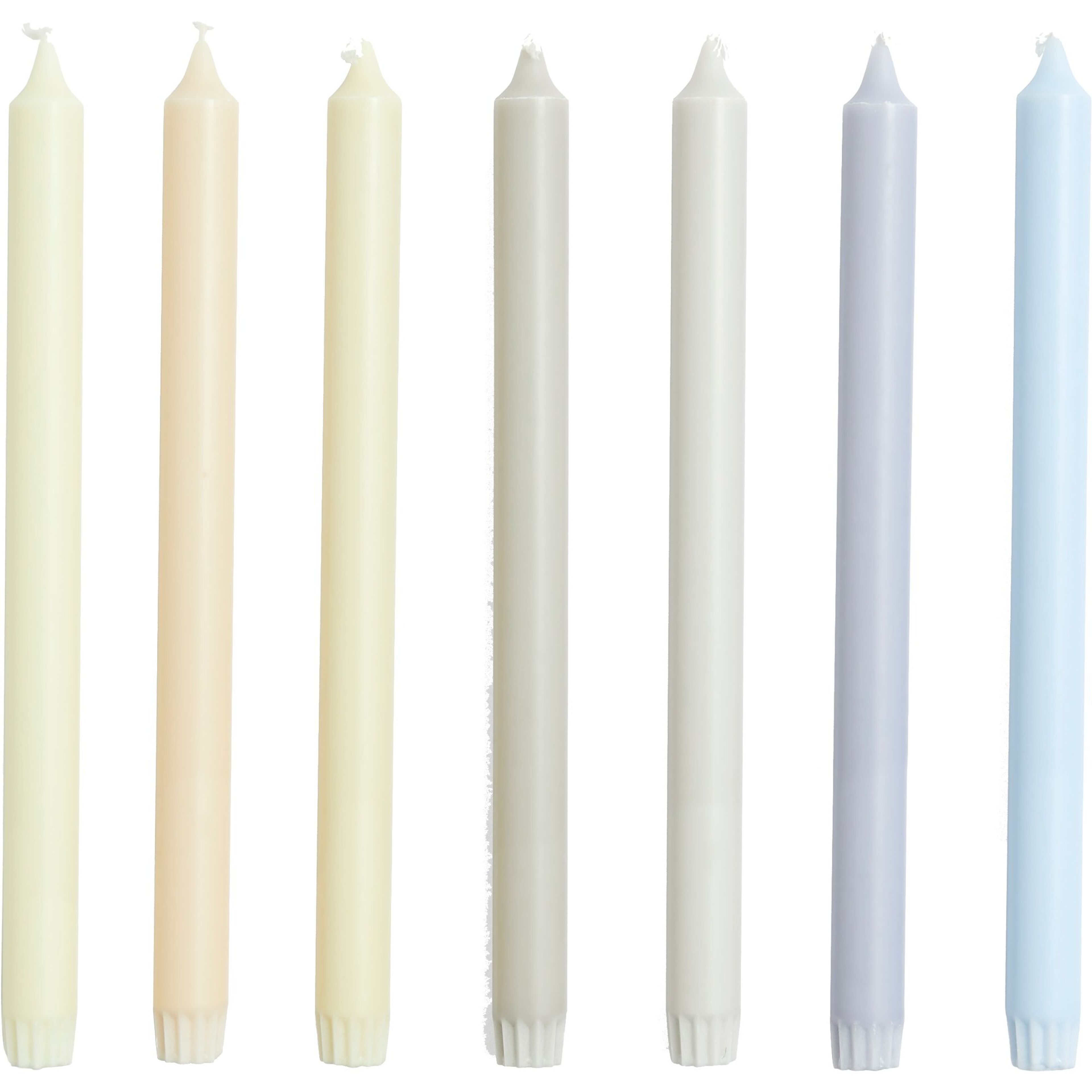 Långt ljus-set 7 st, neutral