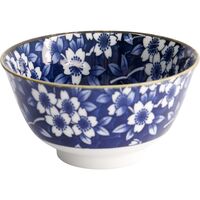 Blue Sakura skål Ø13 cm, blå/hvid