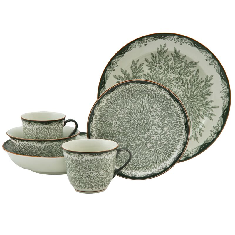 mugg + tallrik, grön