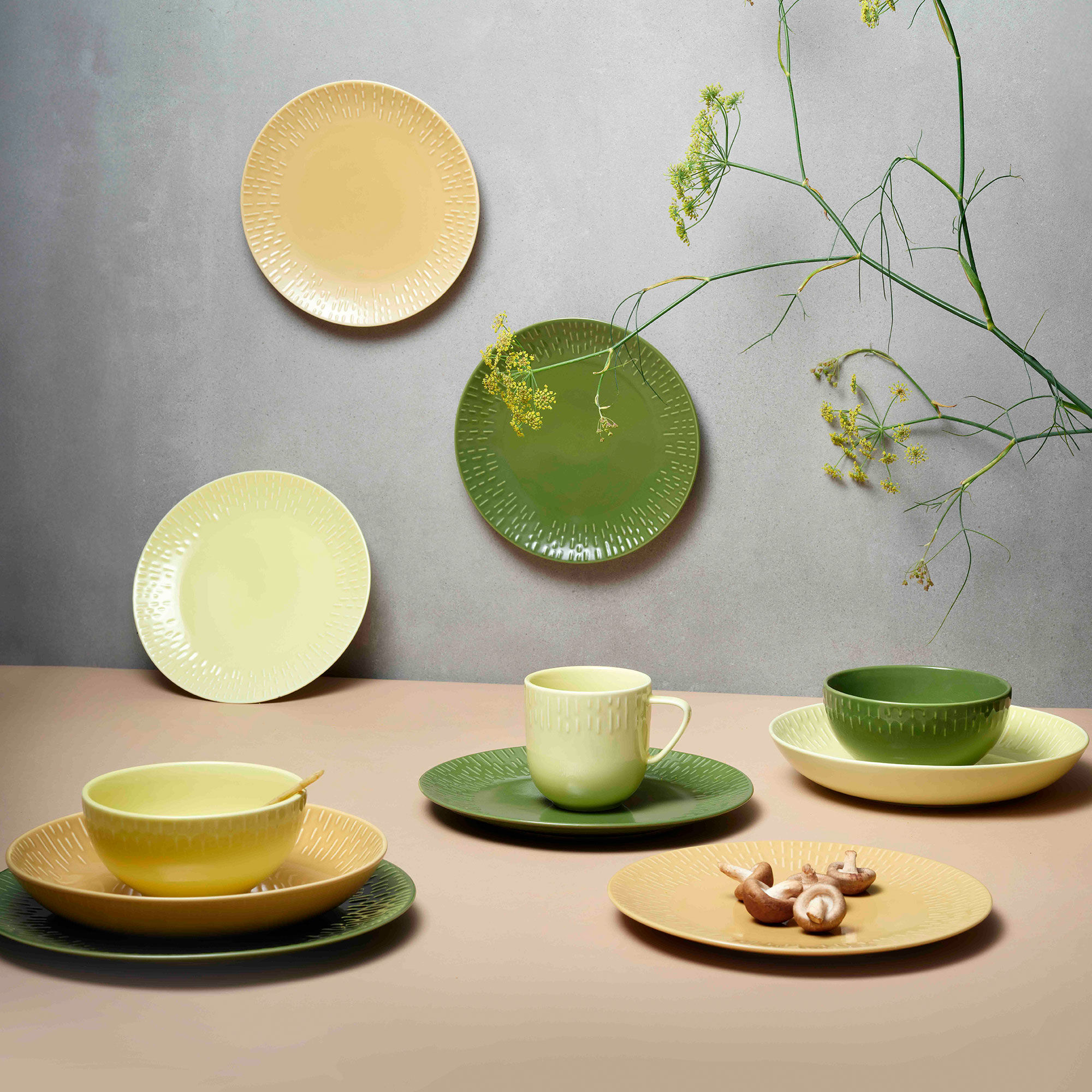 Confetti pastalautanen 23 cm, lemon