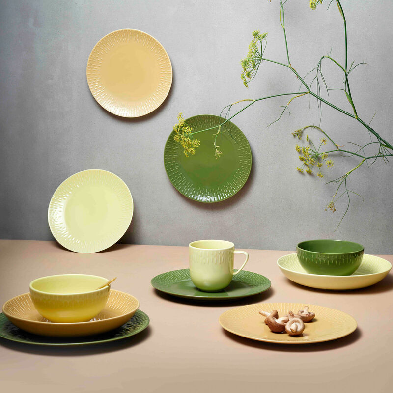 Confetti pastatallerken 23 cm, lemon