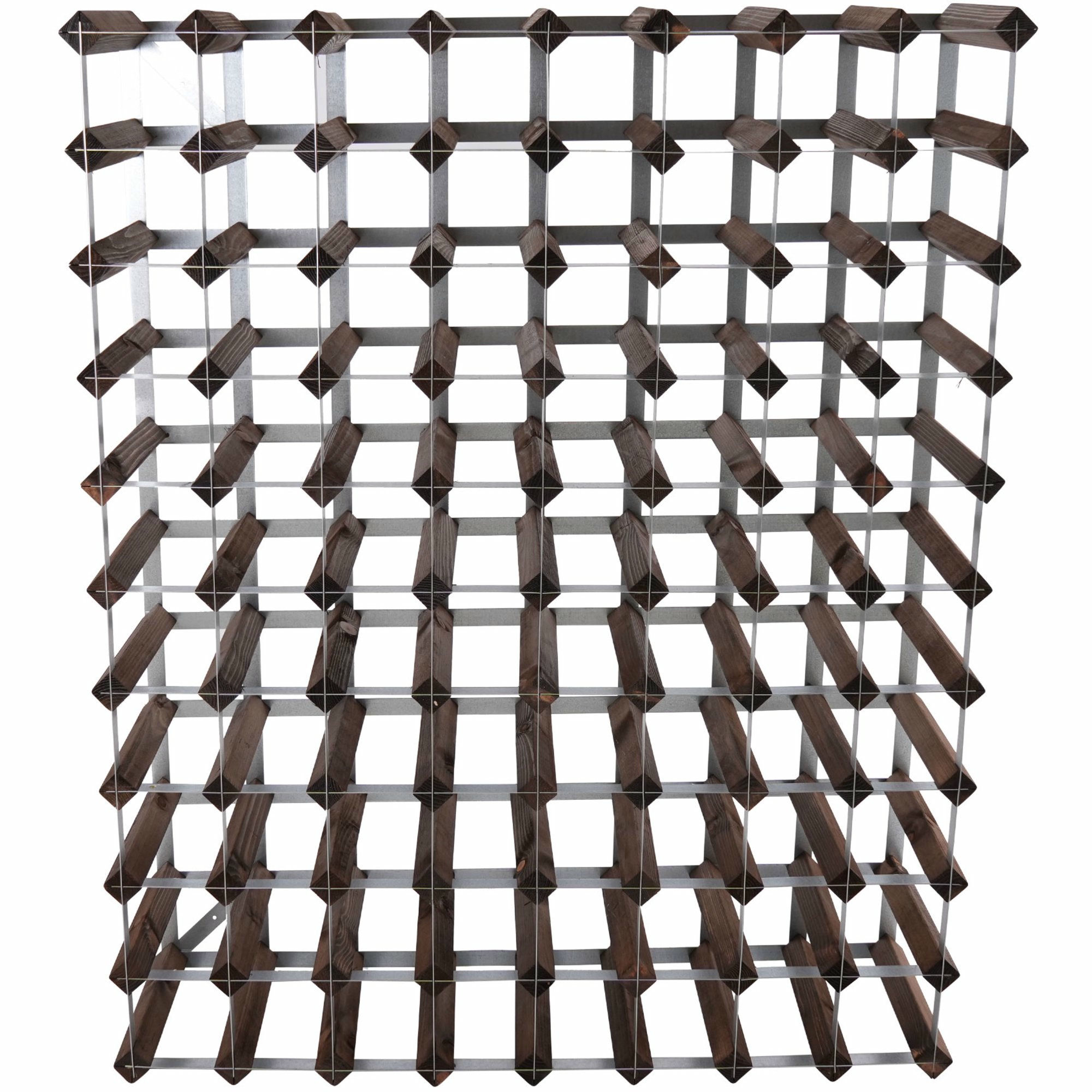 Alternativ bild 1 för Traditional Wine Racks Vinställ Påbyggnadsbart 90 Flaskor Dark oak