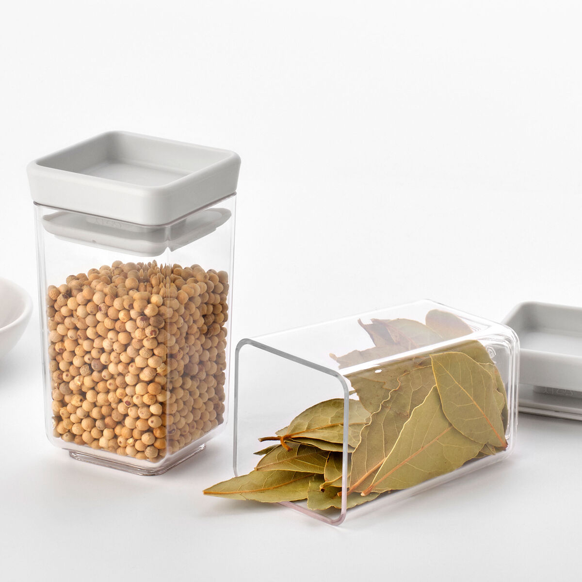 Tasty+ stabelbart beholder sæt 2 dele, lysegrå