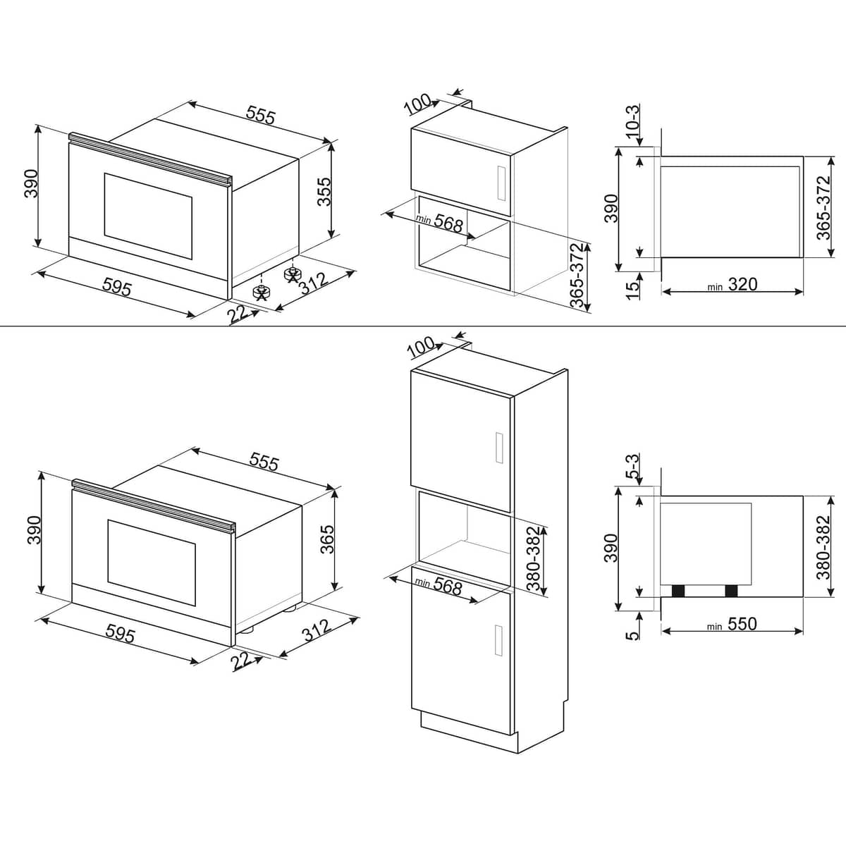 MP822NAO integreret mikroovn, antracit
