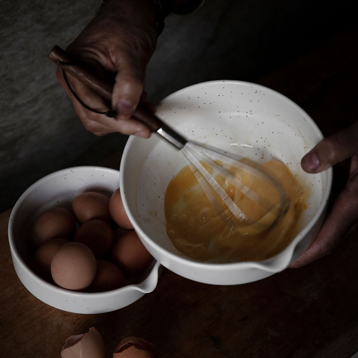 Vispilä metalli/tumma puu