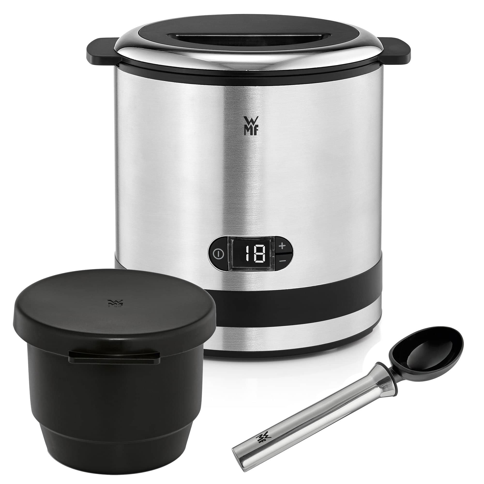 WMF KÜCHENMINIS - Frozen yogurt/ice cream/sorbet maker - 0.3 liter - 12 W - rustfritt stål