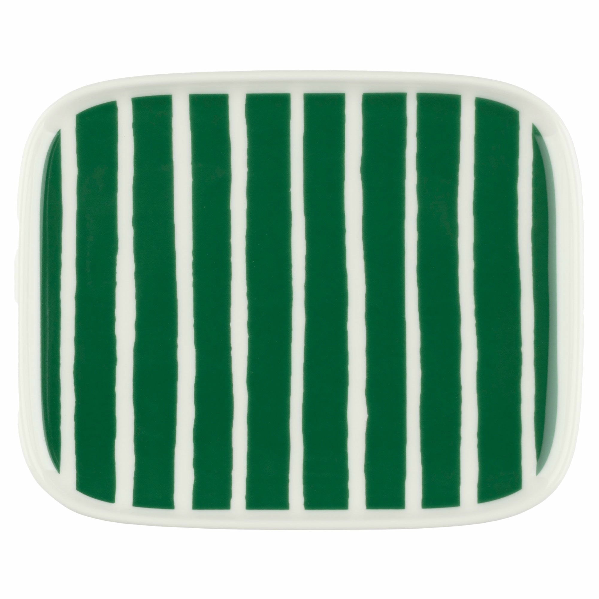 Piccolotallerken 15×12 cm, hvit/grønn