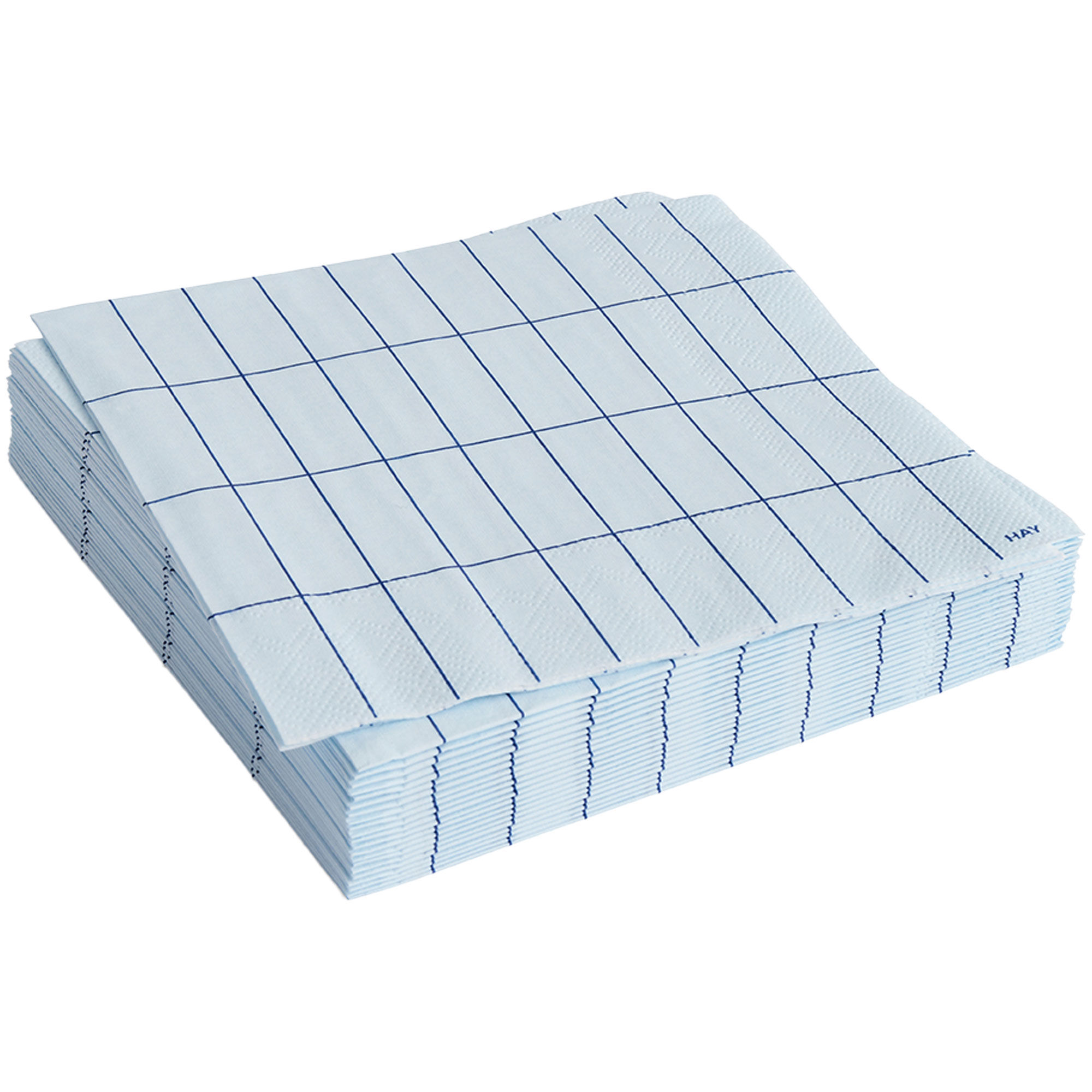 HAY Pattern frukostservetter 20-pack, light blue/blue grid