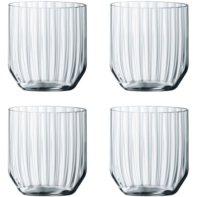 Linear Whisky Tumbler glas 4-pack