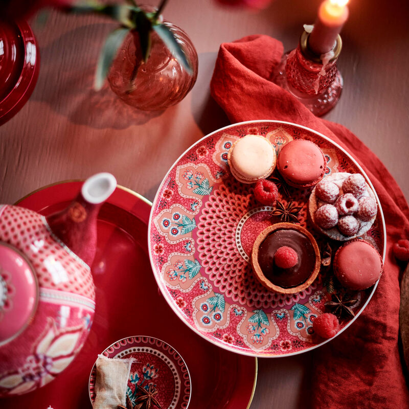 PIP Studio Flower Festival kakkuvati 21 cm, vaaleanpunainen