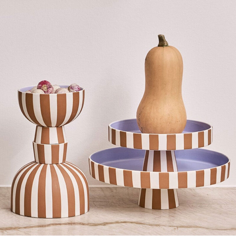 Toppu tarjoiluvati 27 cm, caramel/lavender