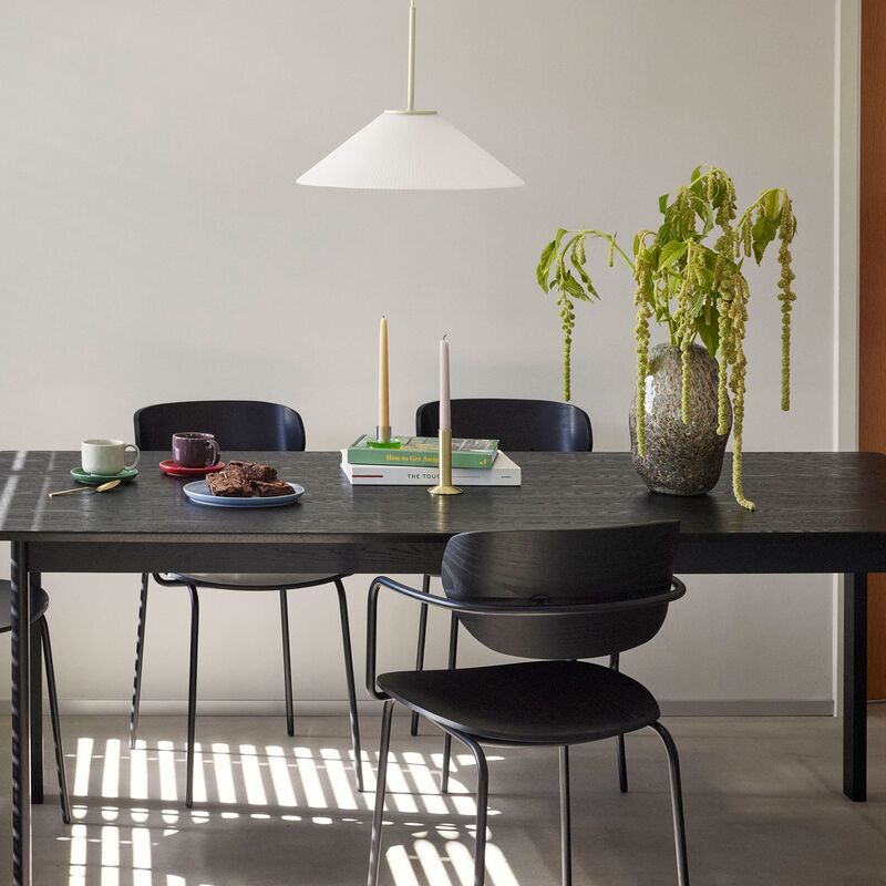 Solid taklampe 44 cm, sand/hvit