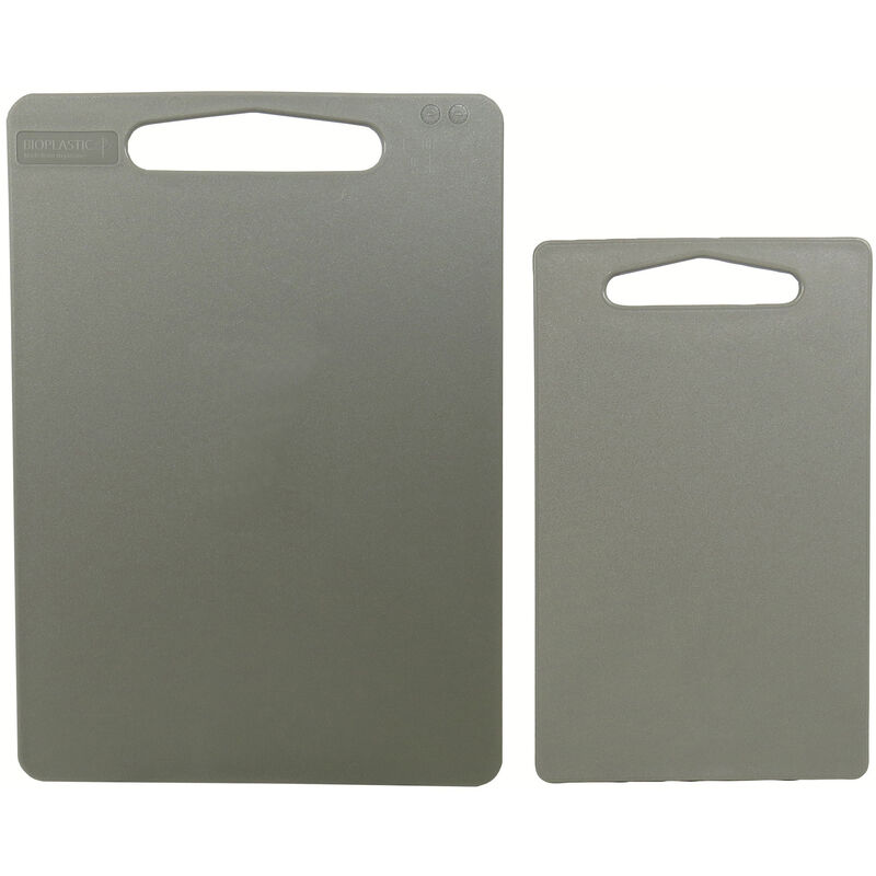 Skärbräda 2-pack BIO-PE, Grå