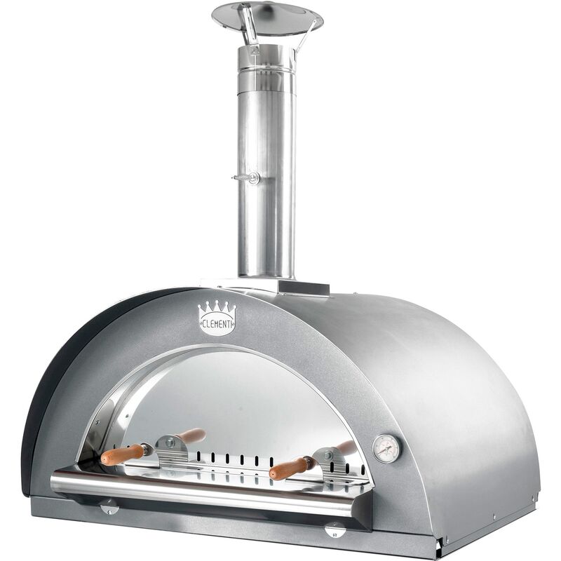 Family Brændefyret Pizzaovn 100x80 cm. Rustfrit stål