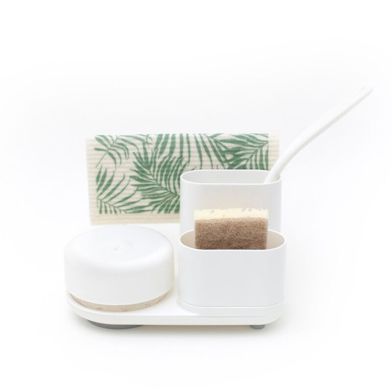 Oppvaskmaskinpumpe og oppbevaringsstativ, hvit