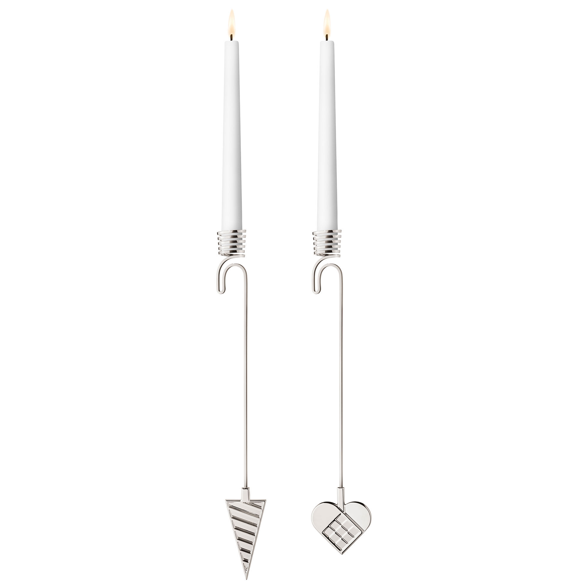 Georg Jensen CC 2025 Lysholder-sett 2 deler, palladiumbelagt sinklegering