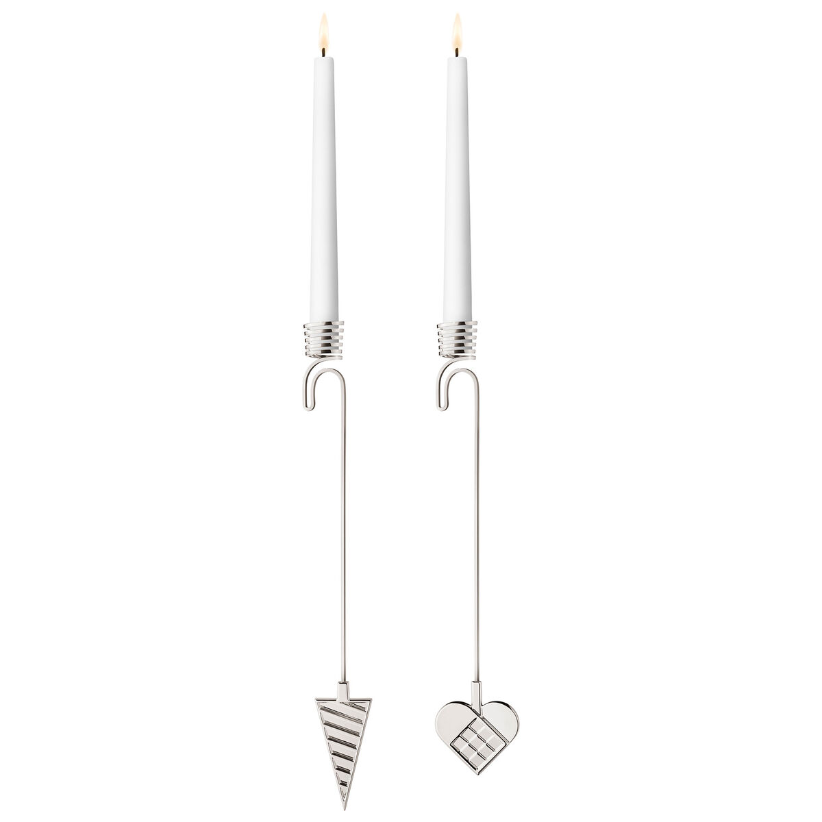 Georg Jensen CC 2025 Juletræslysholder, palladiumbelagt, 2 stk.