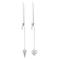 Georg Jensen CC 2025 Juletræslysholder, palladiumbelagt, 2 stk.