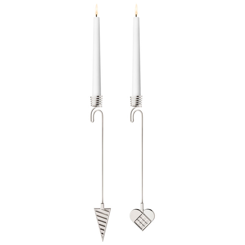 Georg Jensen CC 2025 kynttilänjalka setti 2 osaa, palladiumpinnoite