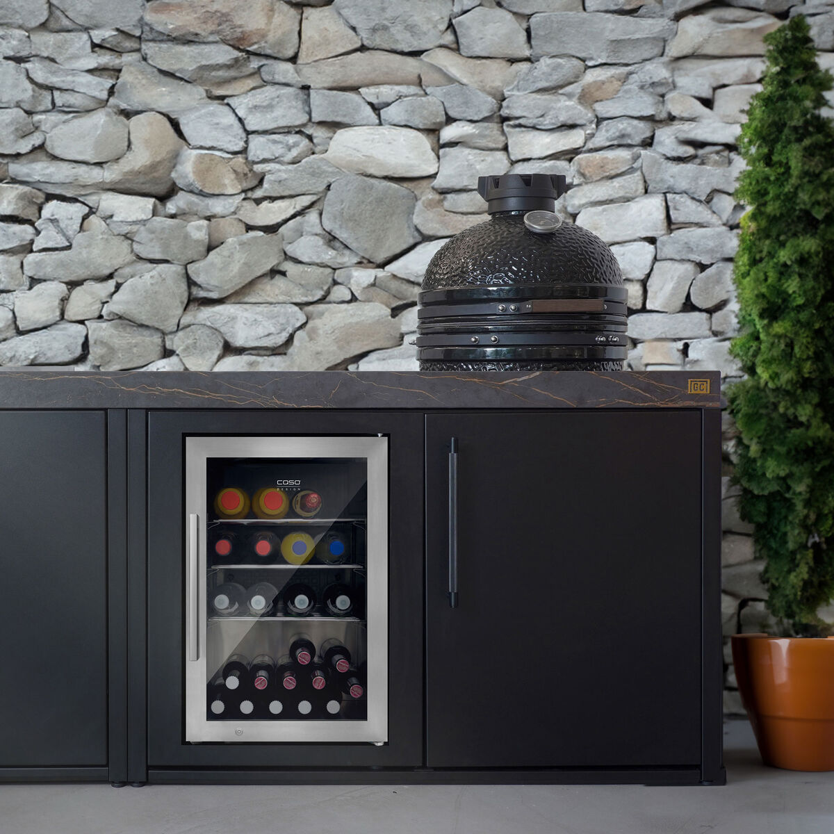 BBQ Cooler ulkojääkaappi 63 litraa, ruostumaton teräs, oikeakätinen