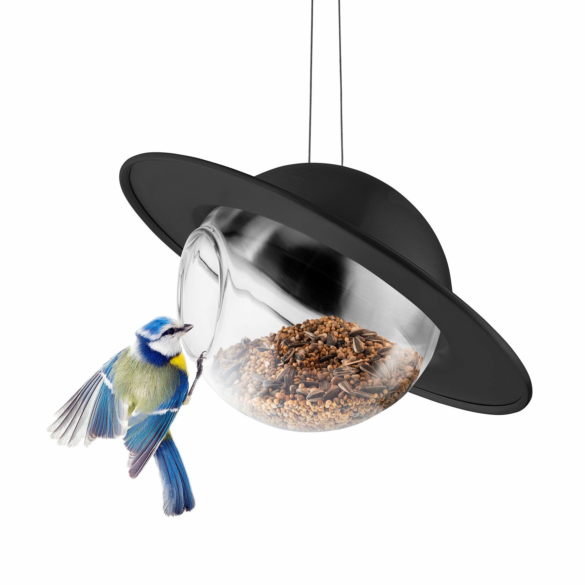Alternativ bild 1 för Eva Solo Saturn fågelmatare, svart