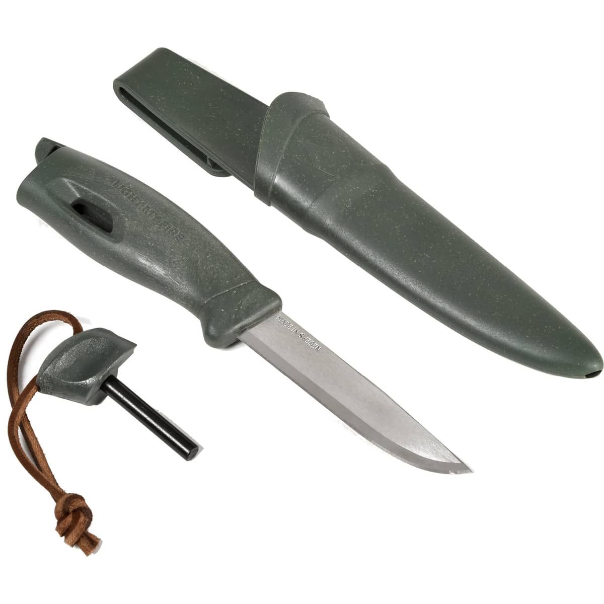 Svensk FireKnife 2-i-1, sage green