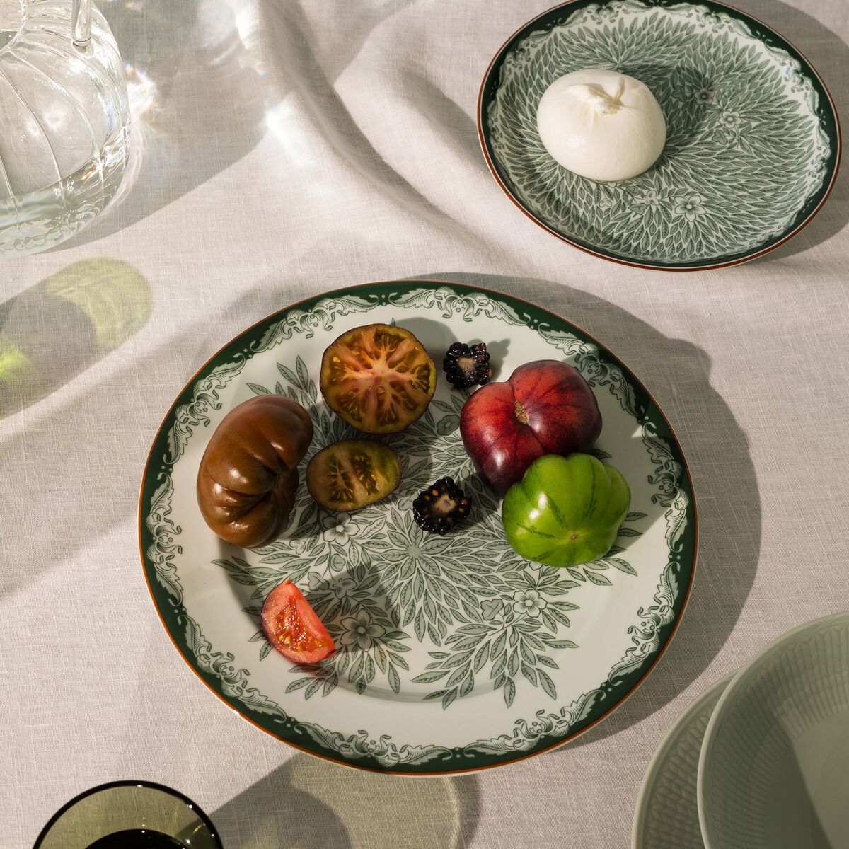 Ostindia Floris tallerken 20 cm, grøn
