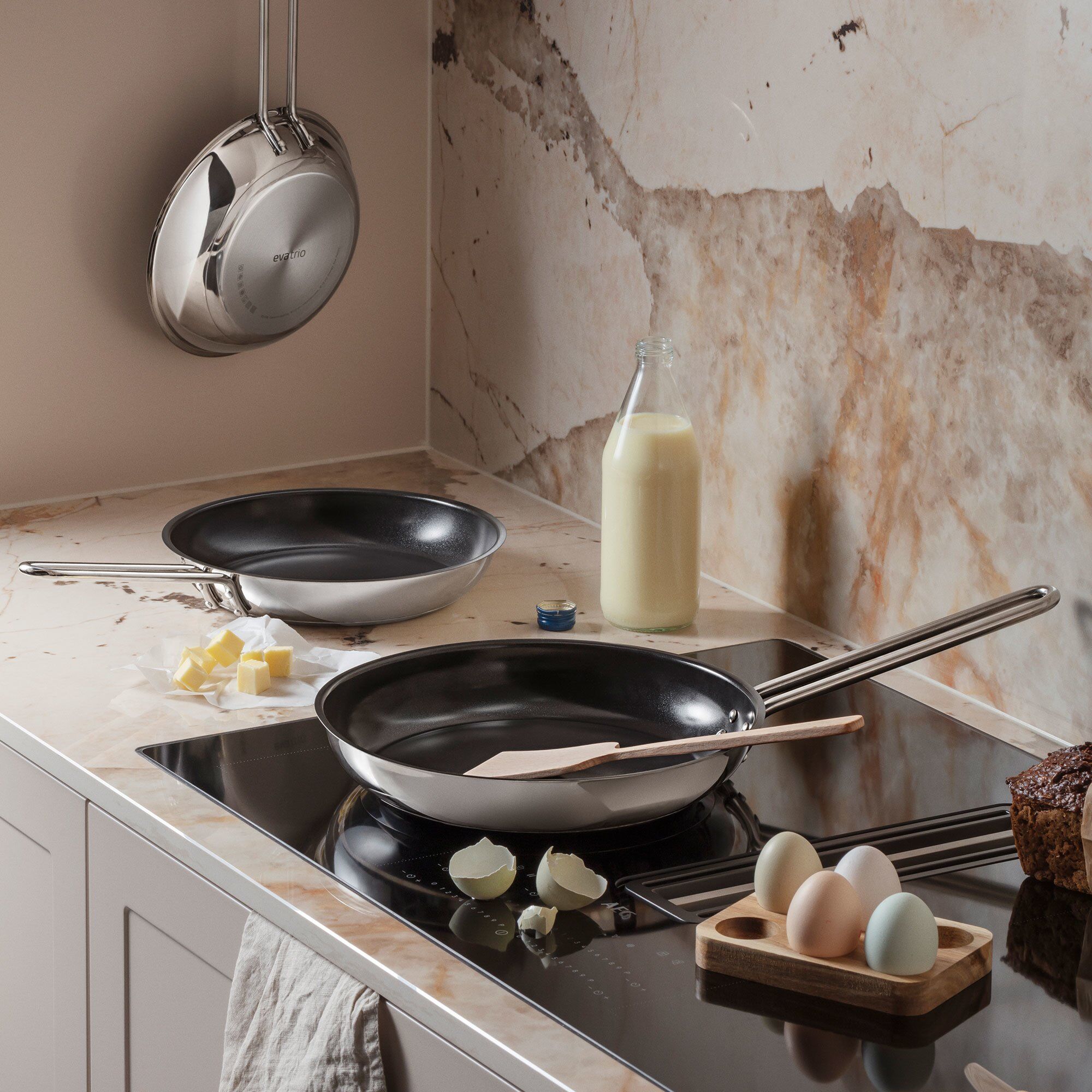 Alternativ bild 1 för Eva Trio Stekpanna med keramisk Slip-Let® 20 cm, rostfritt stål