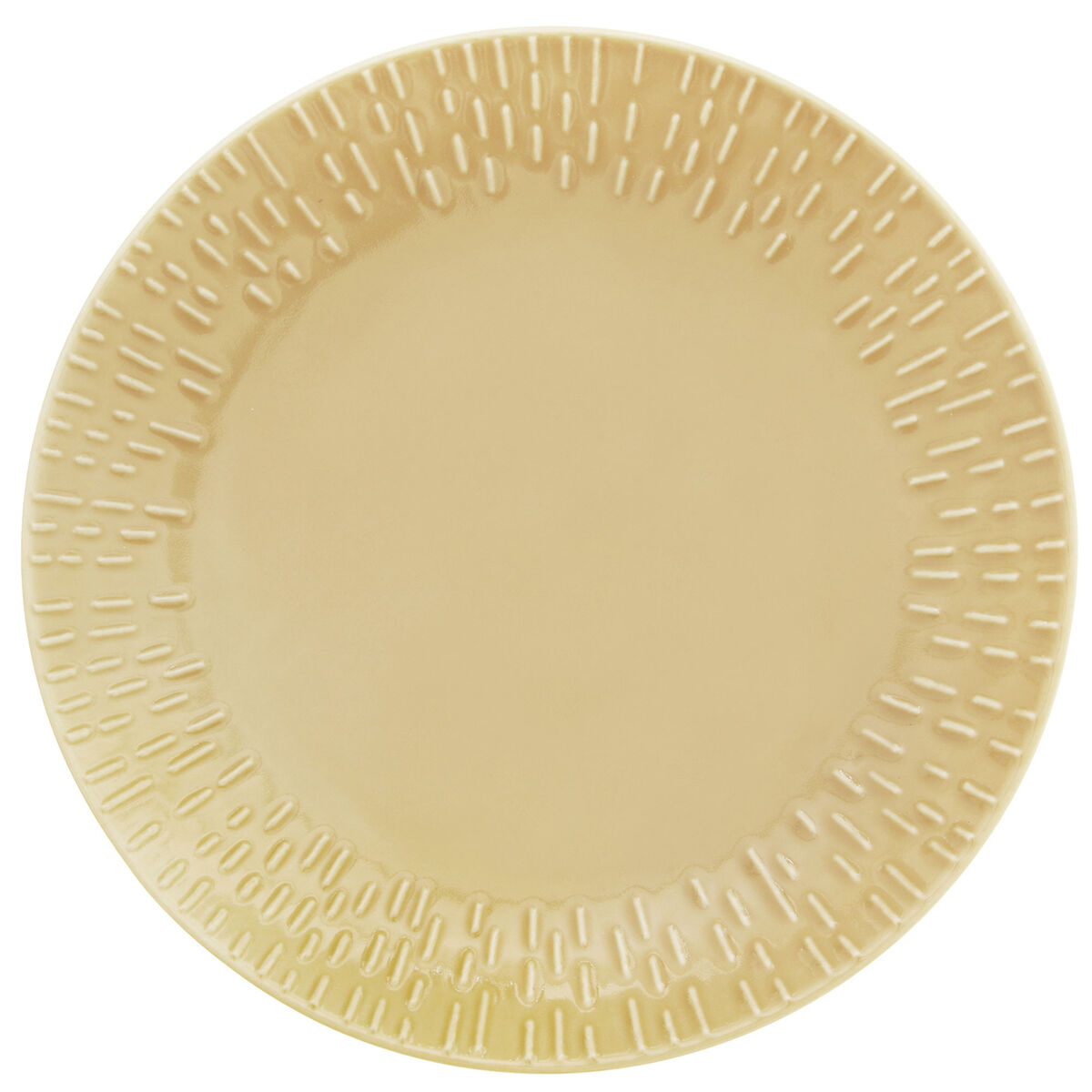 Confetti desserttallerken 21 cm, mustard