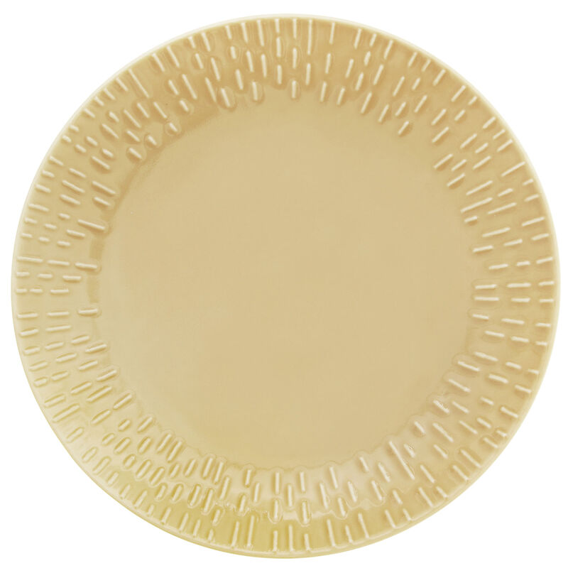 Confetti desserttallerken 21 cm, mustard